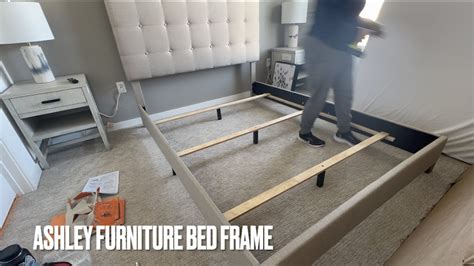Secure the headboard to the <b>bed</b> frame by using 2x JCBB bolt 60mm (1) for the thicker <b>bed</b> frame, and 2x JCBB bolt 35mm (2) for the thinner <b>bed</b> frame. . Ashley furniture king bed assembly instructions
